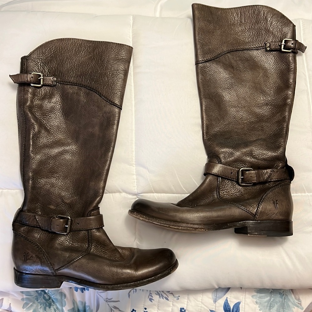 Frye Phillip brown leather riding boot size 8.5